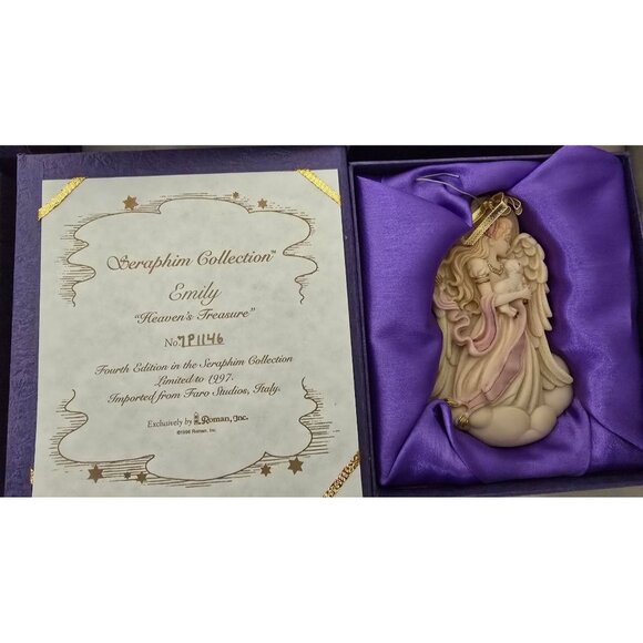 5 Seraphim Collection by Roman Angel Ornaments Italy LE w/ Box & Certificates - Picture 7 of 7